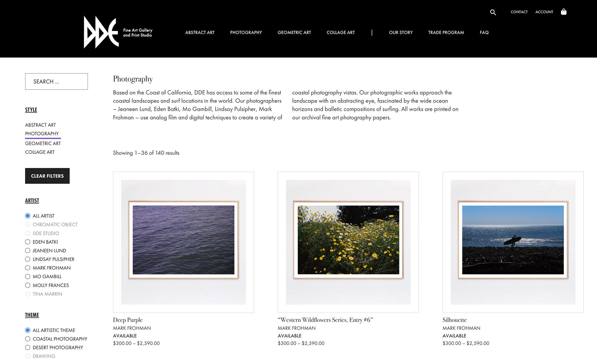 dde product category page