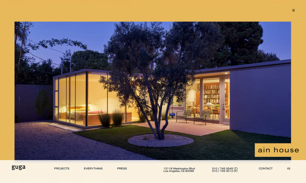 architecture site homepage